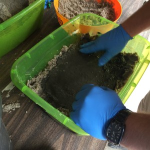 Filling the molds