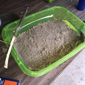Mixture in mold